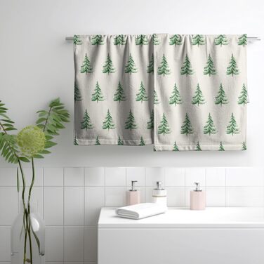 Різдвяні кухонні рушники Kwlegh, рушник для рук, рушник для пальців у формі різдвяної ялинки з цукерками та сніжинками, набір з 2 шт. , милий чоловічий банный рушник, високопоглинаючі рушники, 36 x (зелена ялинка)