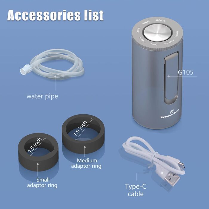 Диспенсер для пляшок з водою 4 Вт срібний KitchenBoss