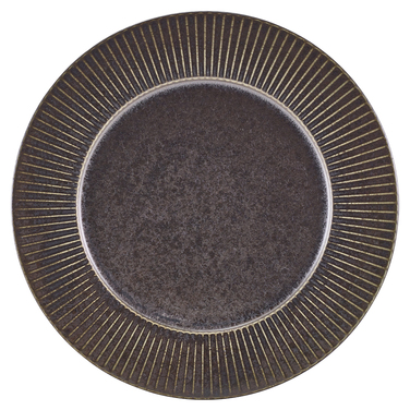 Тарілка 29 см, Terra Porcelain Black Fluted, GenWare