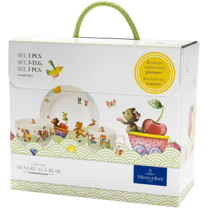 Дитячий набір посуду 3 предмета в подарунковій упаковці Hungry as a Bear Villeroy & Boch