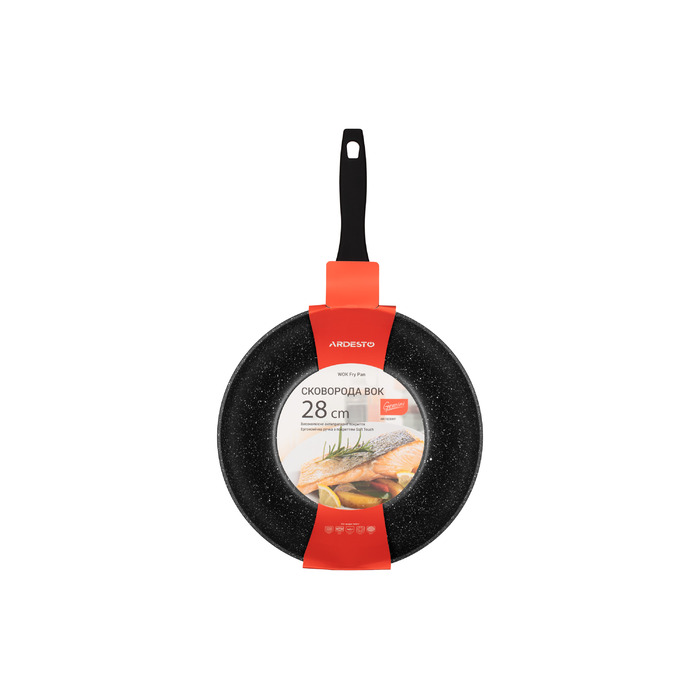 ARDESTO Gemini Anzio Сковорода вок, 28см, Алюминий, Черный