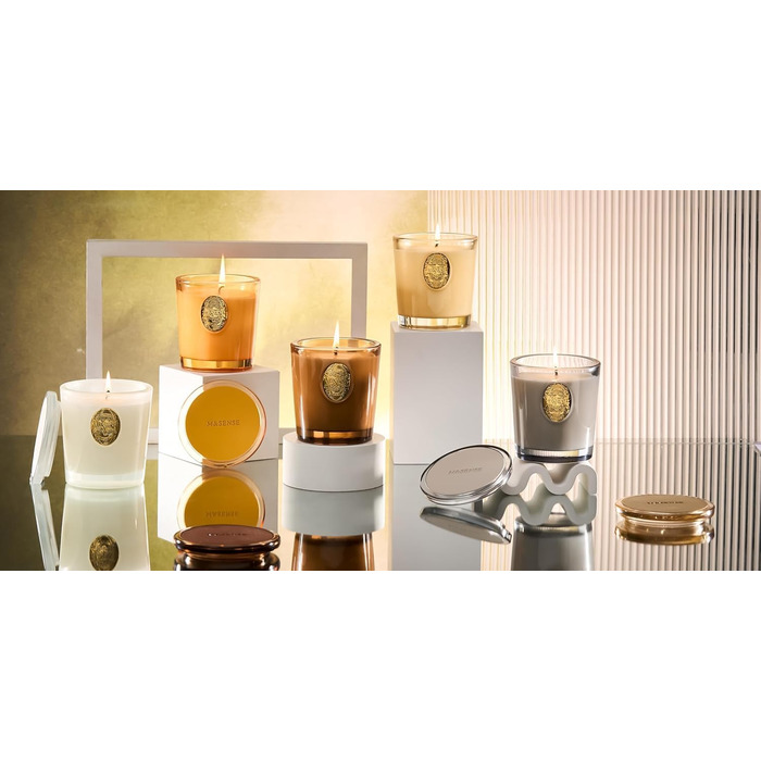 Ароматна свічка M&SENSE Лісова хатина, ароматичні свічки у склянці, натуральна соєва свічка, час горіння 55 годин, подарункові свічки для жінок та чоловіків, подарункова свічка (еспресо з гарячою карамеллю, 260 г)