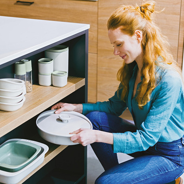 Форма з кришкою кругла BergHOFF LEO BALANCE, бежевий, кераміка, діам. 24 см, 2,3 л