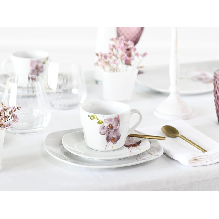 Набір посуду на 6 персон, 30 предметів Square Orchidee Creatable