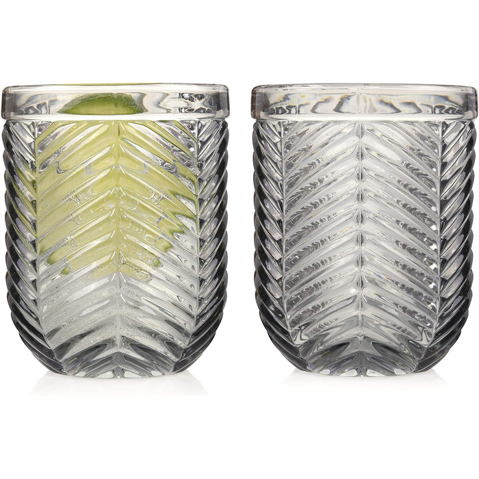 Набір склянок для пиття Singer Набір скляних склянок Porto з 6 предметів для 6 осіб, склянка для води, різнокольорова, унікальна нарізка, повсякденний, сімейна вечеря, офіс, набір склянок для соку на відкритому повітрі 310 мл поштові 6 шт.