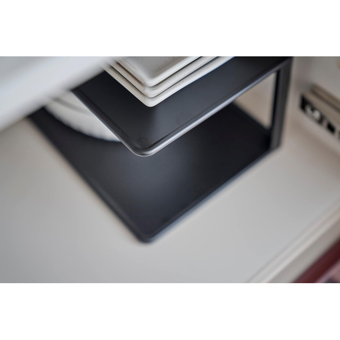 Прямокутна підставка для посуду Yamazaki 5641 TOWER, сталева, мінімалістичний дизайн (чорний (чорний 19-3911TCX))