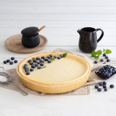 Конічна пружинна форма 32 см ЧОРНИЙ МЕТАЛІК, Форма для випічки з плоским дном, Форма для торта з високоякісним антипригарним покриттям, (Колір Чорний), Кількість Одинарна, 6530