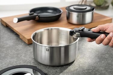 Набір з 2 кастрюль зі скляними кришками та знімною ручкою, 5 предметів Unlock Zwilling