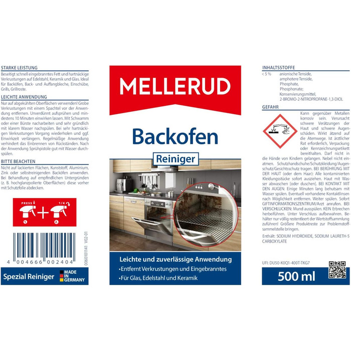 Засіб для миття духовок 500 мл Mellerud