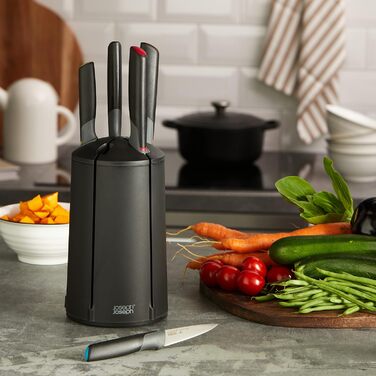 Набір ножів, 5 предметів з підставкою, чорний Elevate Carousel Joseph Joseph