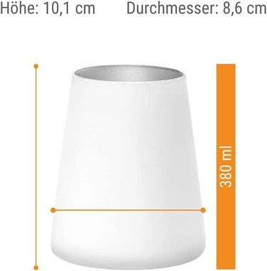 Набір склянок 380 мл, 6 предметів, білий/сріблястий Power Stölzle Lausitz