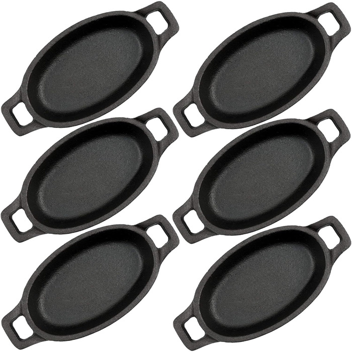 Набір чавунних сковорідок для барбекю 6 шт. 20 х 9,5 см BBQ-Toro