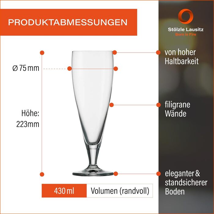 Набір келихів для пива 0,3 л, 6 предметів, Classic Stölzle Lausitz