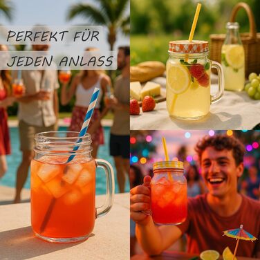 Набор из 12 стаканов для питья с крышкой 450 мл желтый gouveo