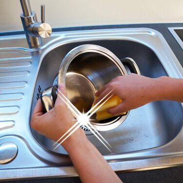 Губка для миття посуду, набір 10 предметів, жовтий/чорний Sonty