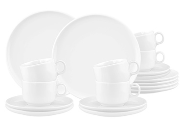 Кавовий сервіз на 6 персон, 18 предметів, білий Sento Home Seltmann Weiden