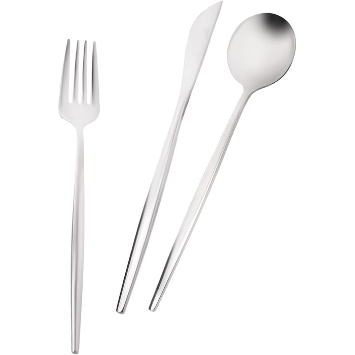 Набор столовых приборов из 30 предметов на 6 человек, сталь, обеденный нож из 6 предметов, 6 столовых ложек, обеденные вилки из 6 предметов, 6 десертных вилок, 6 чайных ложек, современный дизайн