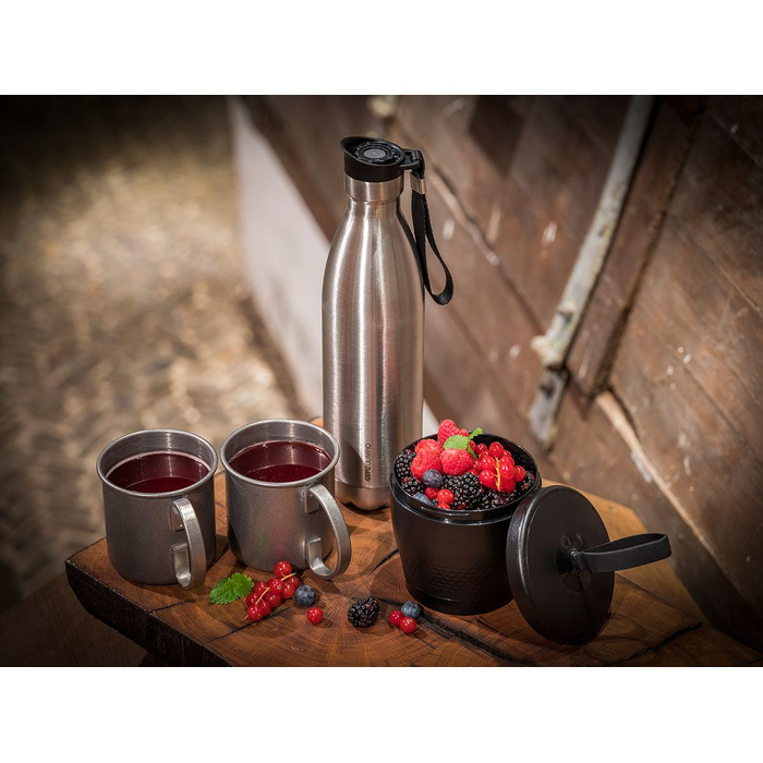 Термоутылка для напитков 750 мл, серебристая Olimpio Gefu