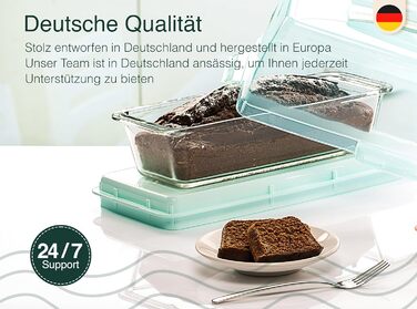 Коробка для транспортування торта з кришкою, капюшоном і ручкою. Коробка для зберігання, контейнер для торта, тарілка для торта, контейнер для торта, коробка для торта, тарілка для торта, начинка для торта, дзвіночок для торта - (білий, прямокутний)