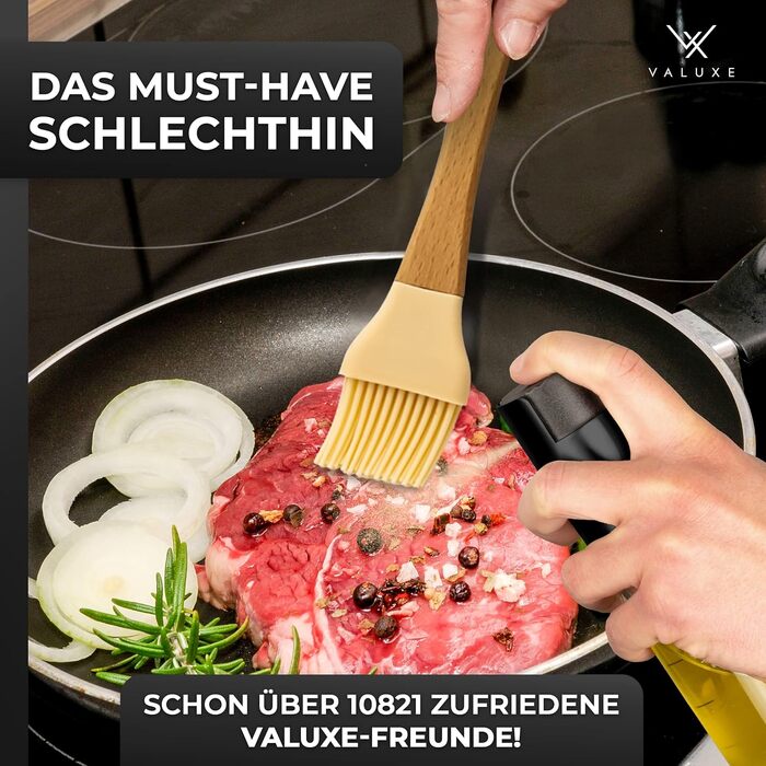 Дозатор точний масляний розпилювач з нержавіючої сталі та скла Midnight Black VALUXE