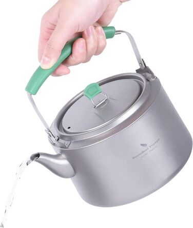 Кемпінговий титановий чайник  1200 мл. iBasingo