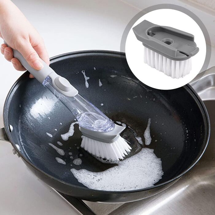 Щітка для посуду з 6 змінними головками 23,5 см AMZMUKAUP