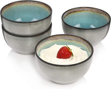 Співачка Набір десертних боулів Capri, набір десертних чаш з 4 предметів з фаянсу, ємність 450 мл Набір десертних чаш 4 шт.