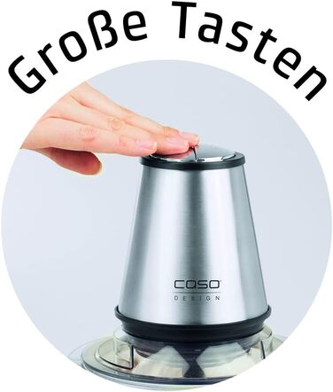 Універсальний подрібнювач, 4 високоякісних ножа з нержавіючої сталі, міцна скляна ємність об'ємом 1,2 літра, ідеально підходить як подрібнювач для фруктів, овочів, риби, м'яса, горіхів, 400