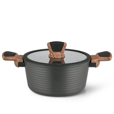 Каструля зі скляною кришкою 20 см 2,6 л DIAMOND GREY Fissman