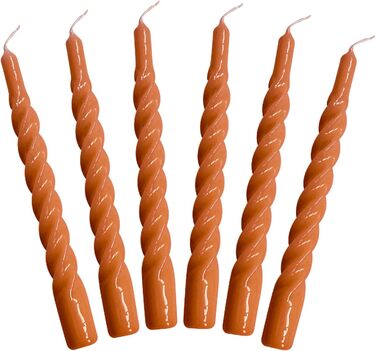 Набір з 6 декоративних свічок 2,2 x 21 см, теракотовий Candles with a Twist Kunstindustrien