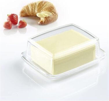 Маслянка Westmark - ідеально підходить для сервірування та зберігання - можна мити в посудомийній машині - спеціальне полегшення для надійного захоплення (скло, набір з 2 шт. )