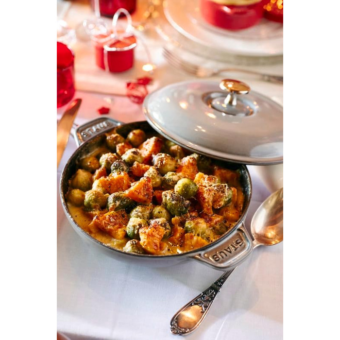 Сковорода-жаровня 20 см з кришкою кругла Graphite Grey Staub