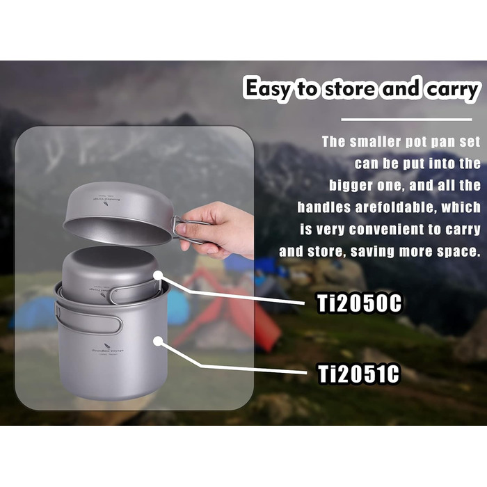 Набір для приготування їжі зі складною ручкою Boundless Voyage