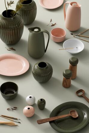 Мініатюрні вази Khler 3 шт. Датський дизайн Hammershøi ручної роботи, (білий/рожевий/зелений)