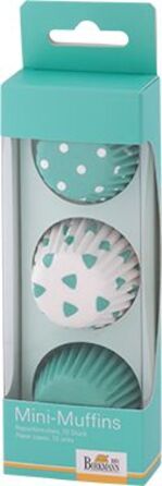 Набір форм для випічки міні-маффинов, 72 шт, 4,5 см, бірюзовий / білий, Colour Splash RBV Birkmann