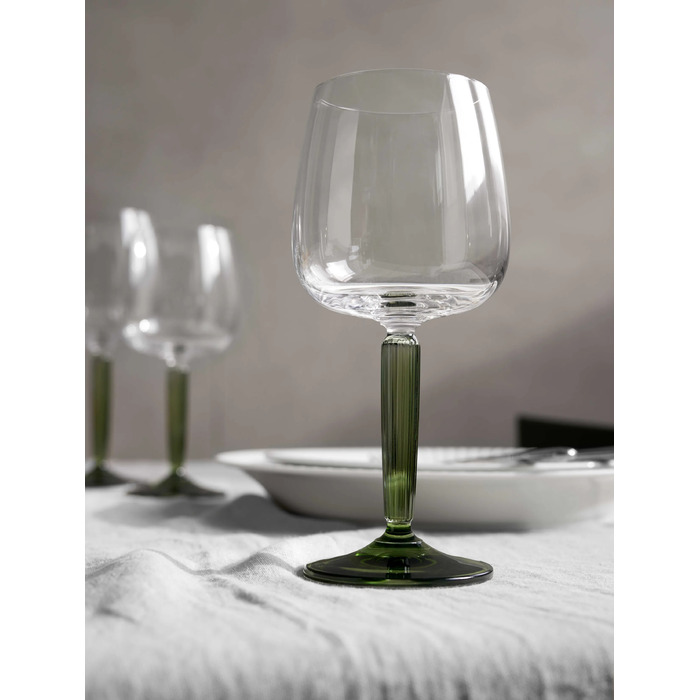 Бокал для красного вина 490 мл, набор 2 предмета, зеленый Hammershøi Kähler