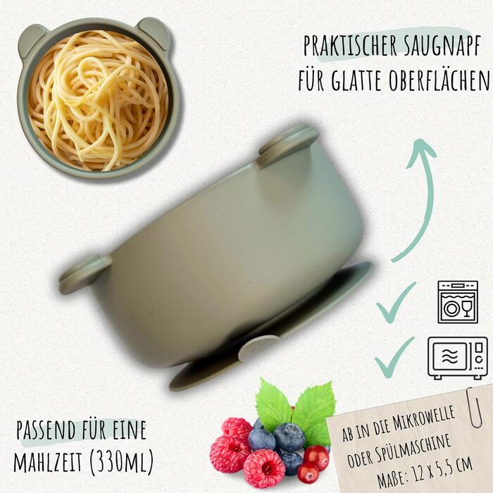 Набір дитячого посуду з гравіюванням імені - виделка, ложка і миска, індивідуальні подарунки для малюків від 1 року, хлопчика або дівчинки, від 12 місяців (набір без нагрудника) (сірий)