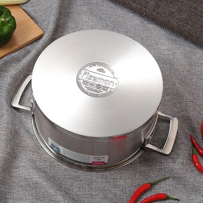 Каструля із скляною кришкою 24 см 5,4 л Fobus Fissman