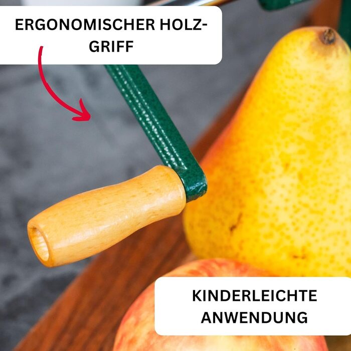 Для очистки яблок / резака / сердцевины, с присоской, 30,5 x 10,5 x 13 см, нержавеющая сталь/алюминий, apple dream, зеленый/серебристый, 11442260 алюминий с подставкой