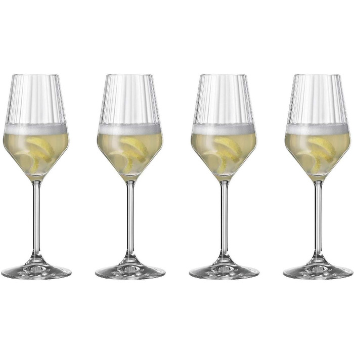 Набір келихів для білого вина з 4 предметів, кришталевий келих, 440 мл, Spiegelau LifeStyle, 4450172 (Набір келихів для шампанського, 4 шт.)