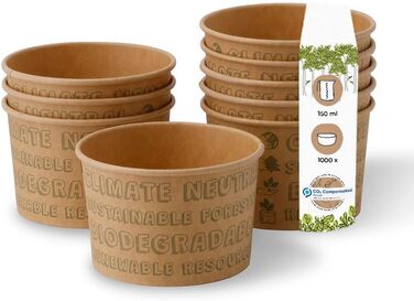 Набір паперові стаканчики для морозива 1000 шт. 150 мл BIOZOYG