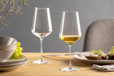 Келихи для рислінгу LEONARDO HOME PUCCINI (набір з 6 шт.) Келихи для вина, стійкі до подряпин (400 мл) Можна мити в посудомийній машині та довговічні Вічні келихи для білого вина Сучасний дизайн Келих для рислінгу Puccini 069540 6 келихів (келих для білог