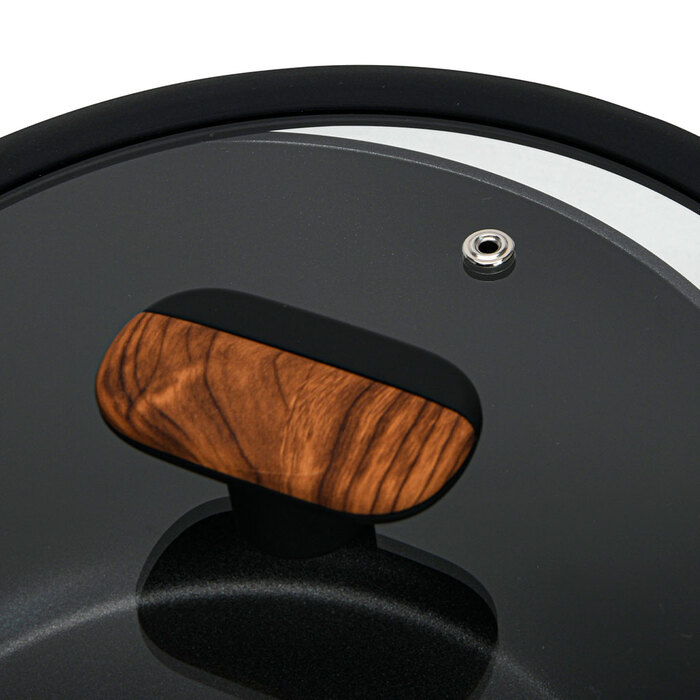 Каструля Fissman FEORELLA 24x11,5 см 4,43 л зі скляною кришкою алюміній з антипригарним покриттям (14514)