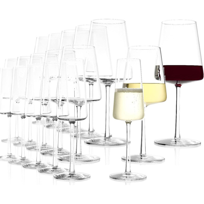 Набір з 18 келихів для шампанського, червоного та білого вина, Power Stölzle Lausitz