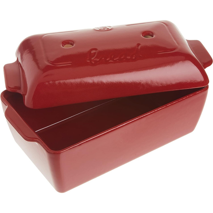 Хліб Emile Henry Bread Bakker, кераміка, вугілля, 25x15x12,5 см (червоний, 240x150 мм)