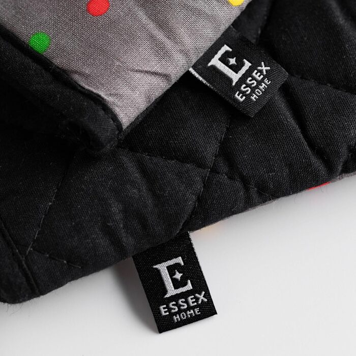 Рукавички для духовки 19 x 30 см, набір 2 предмети, сірий Happy Friends ESSEX