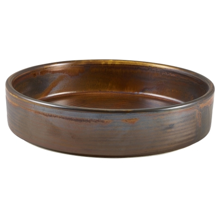 Плоска миска кругла 18 см, 660 мл, Terra Porcelain Rustic Copper, GenWare