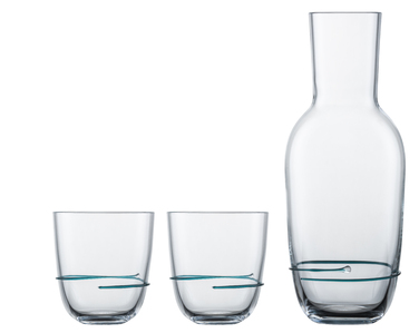 Графин для води зі склянками, набір 3 предмети, смарагдовий Aura Zwiesel Glas