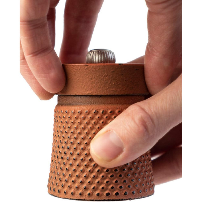 Ручная мельница для перца, классическая регулировка помола, Высота чугун, 35402 (8 см, одинарная, оранжевая)