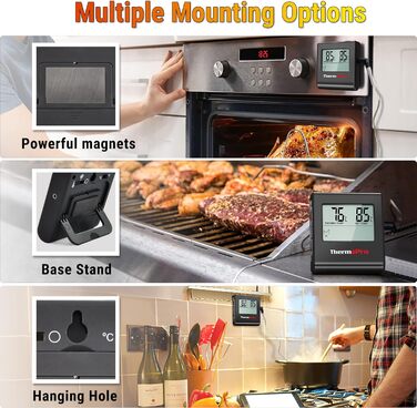 Цифровий термометр для м'яса TP16 чорний Vialex